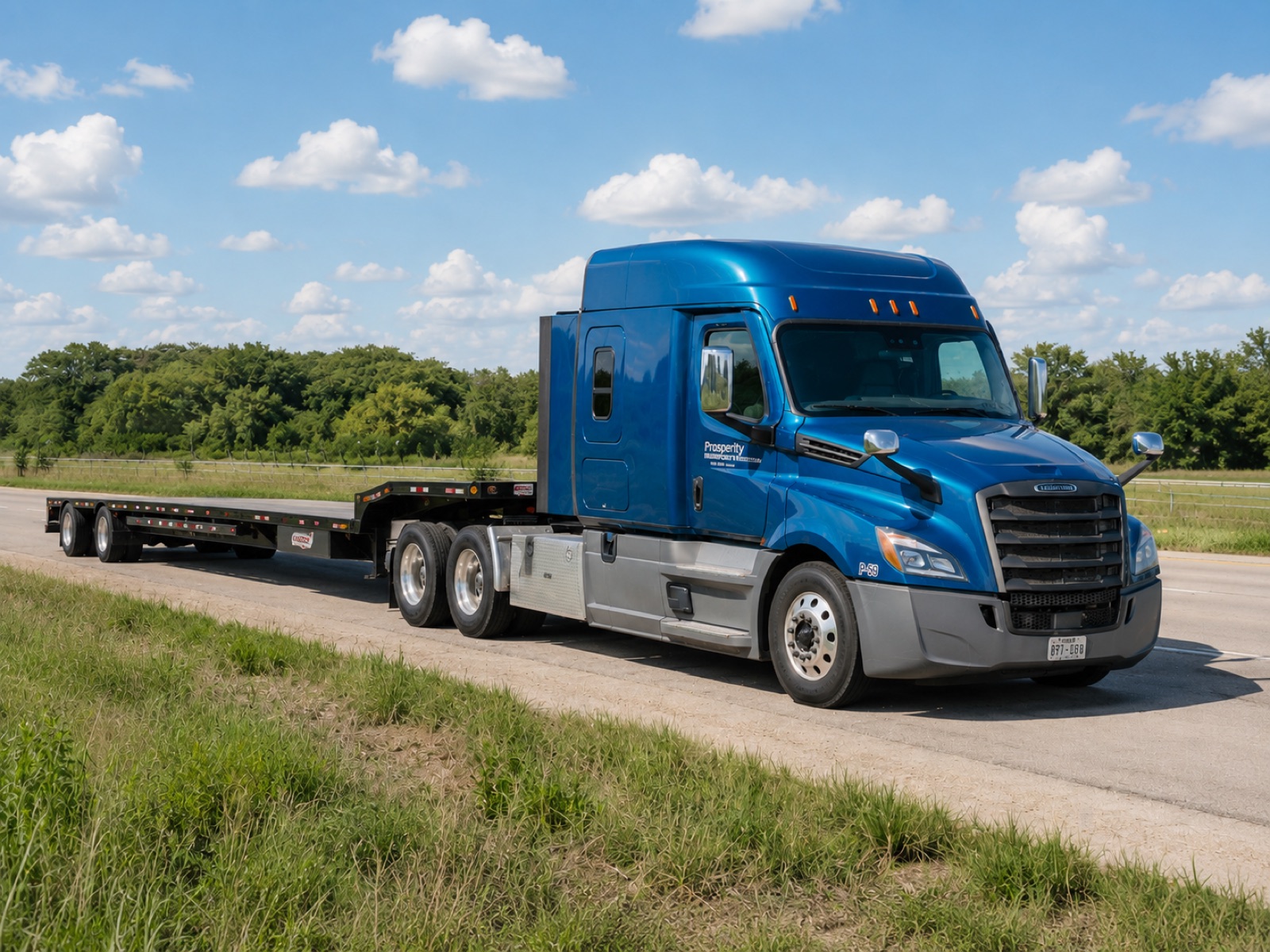 Prosperity Transportation step deck trailer